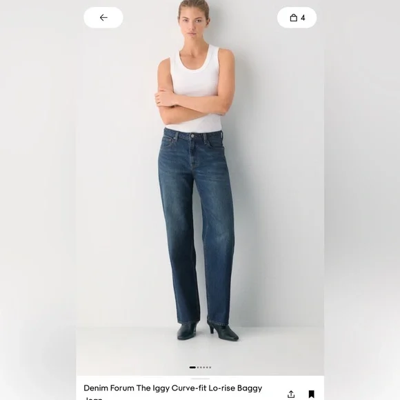 NWT Denim Forum Aritzia the Iggy Curve fit low rise Jeans - Picture 2 of 9